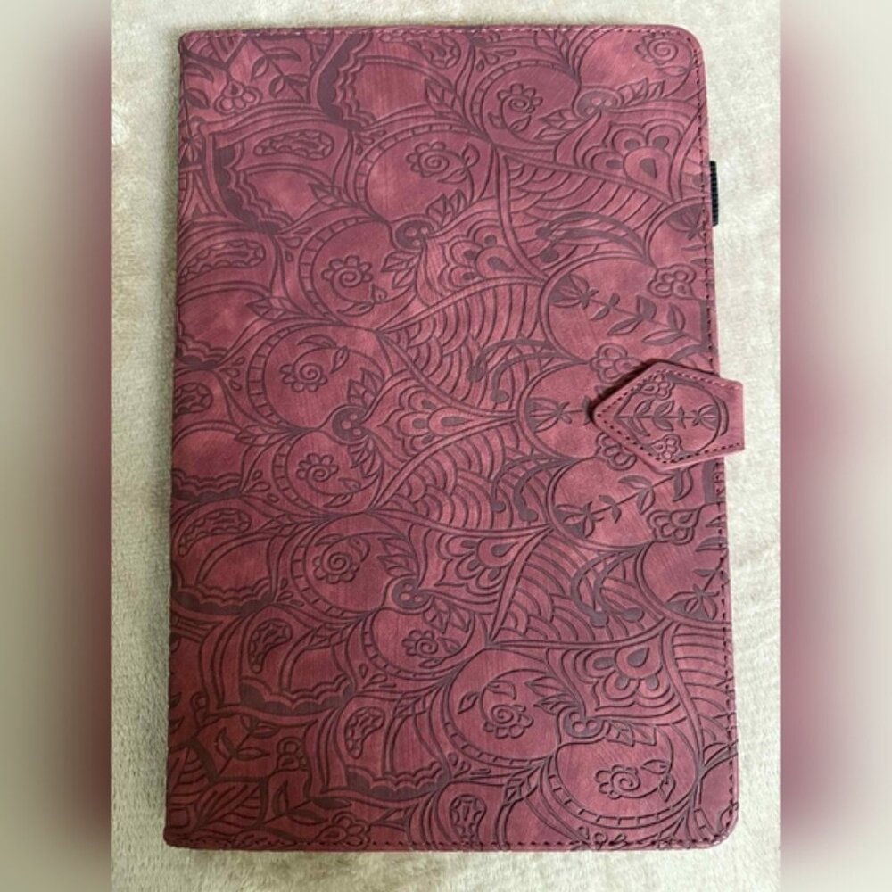 Elegant‎ Tablet Case in Maroon Galaxy A7lite